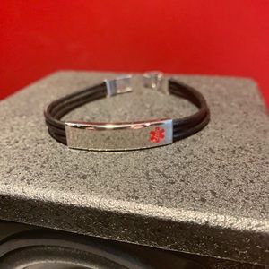 Med Alert leather bracelet